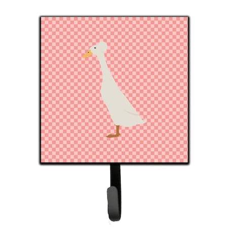Carolines Treasures Bali Duck Pink Check Leash or Key Holder BB7859SH4